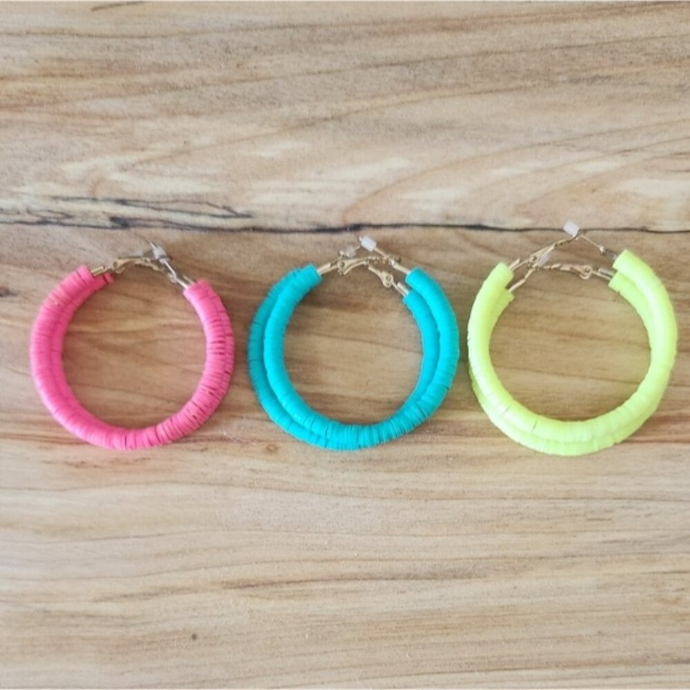 Neon‎ Set Of Three Hoops Set Never Used